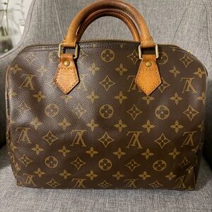 Louis Vuitton Monogram Canvas Speedy 30 Satchel in Brown